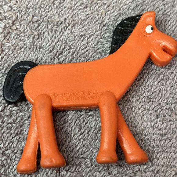 Vintage 80s Gumby and Pokey Mini 3 inch Figure Set Jesco Prema Toy Hong Kong - Picture 4 of 9